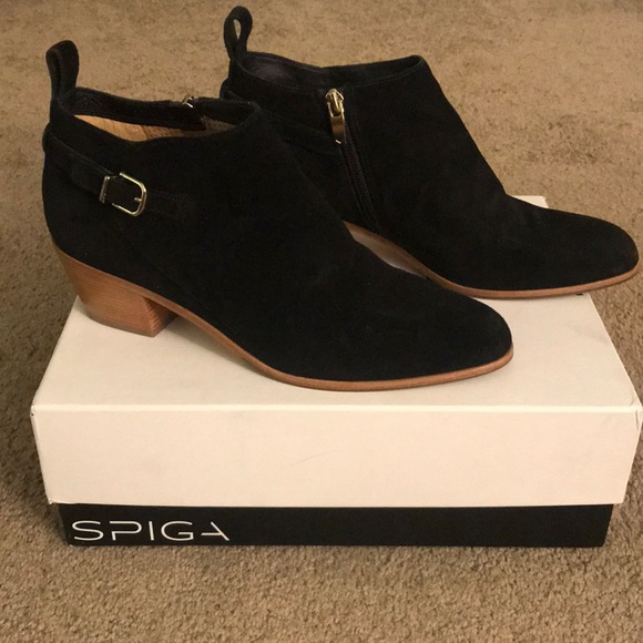 Via Spiga Black/Tan Booties - Picture 1 of 4